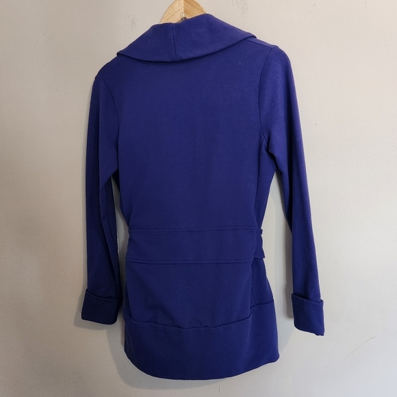 North Face Tadasana‎ Jersey Yoga Faux Wrap Cardigan - Purple Small - Picture 9 of 12